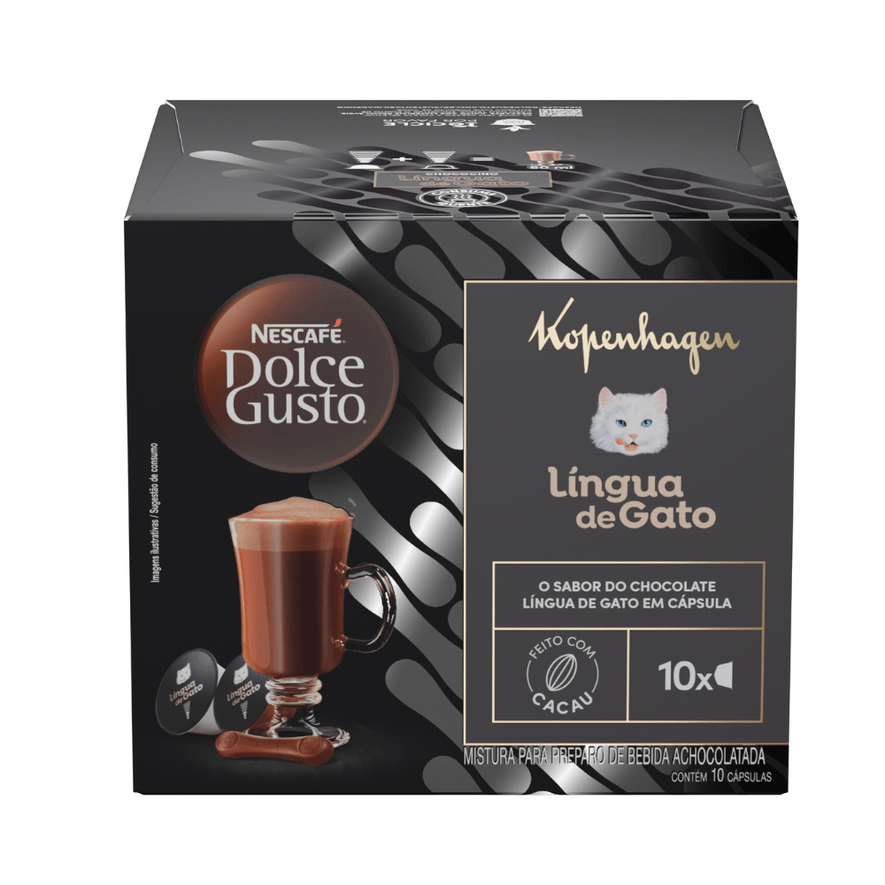 Café Em Cápsula Kopenhagen Lingua De Gato Dolce Gusto 170g